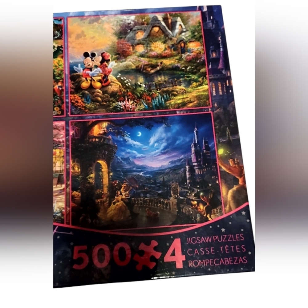 Ceaco Thomas Kinkade Disney Dreams Collection 4-in-1 Multipack Jigsaw Puzzle - Picture 4 of 4